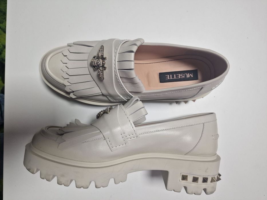 Pantofi DAMA Musette  Alb /NEGRU