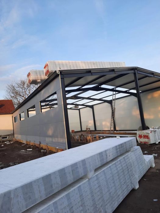 Vand hala metalica oferim proiect schite montaj