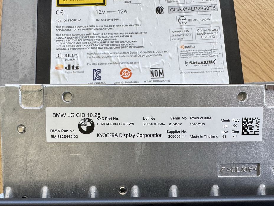 BMW G11 G12 Навигация NBT EVO HU ID6