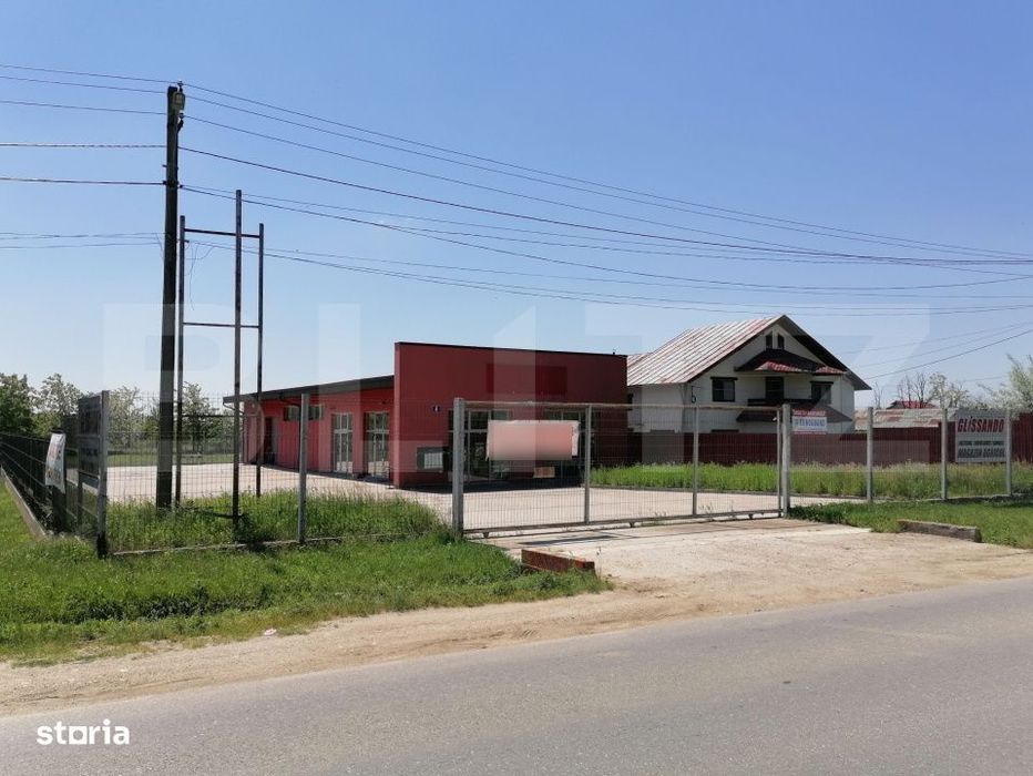 Spatiu comercial cu teren generos de 2.500 mp, la intrarea in Dragomir