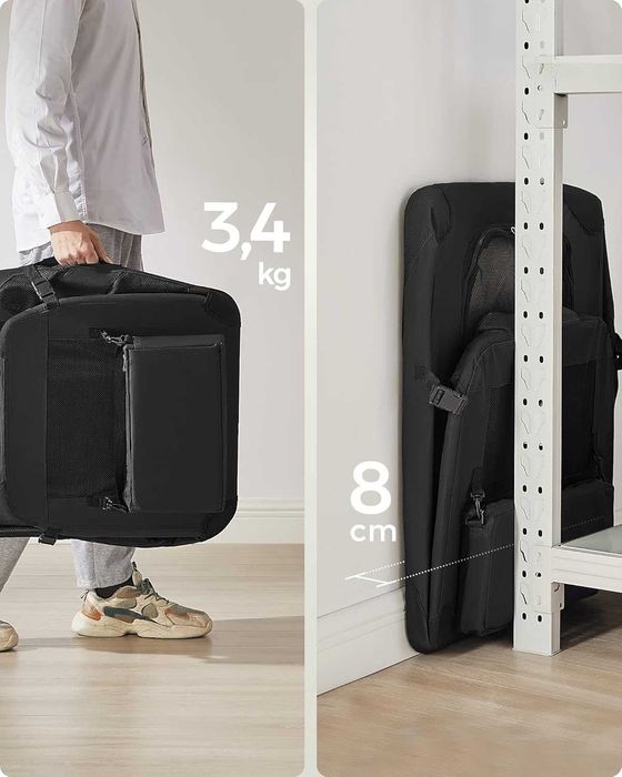 Feandrea Geantă de transport animale ,pliabil ,70x52x52 cm, neagră