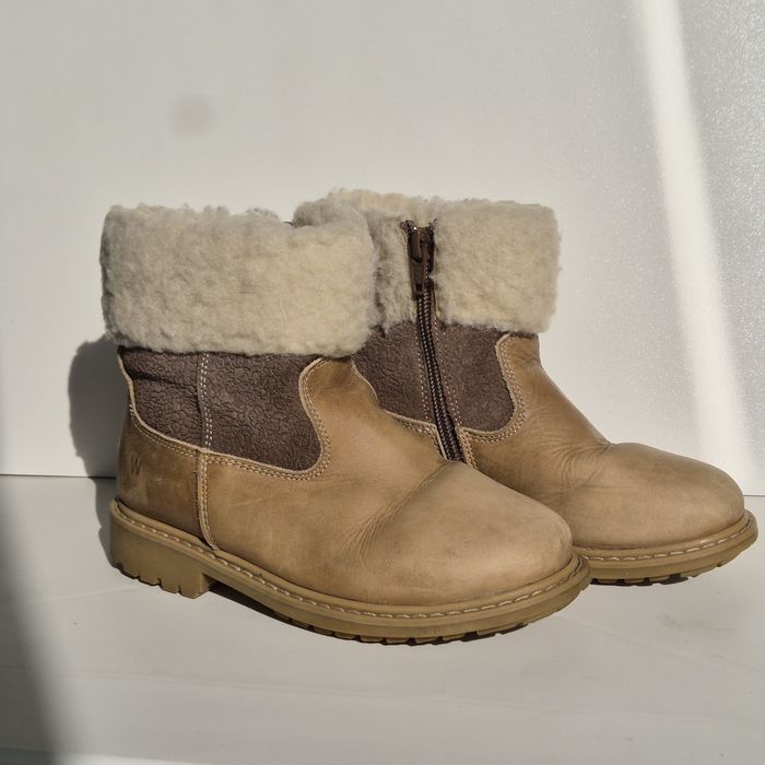 Ghete WHEAT fete, mărimea 30 – piele, lână, Gore-Tex, impermeabile