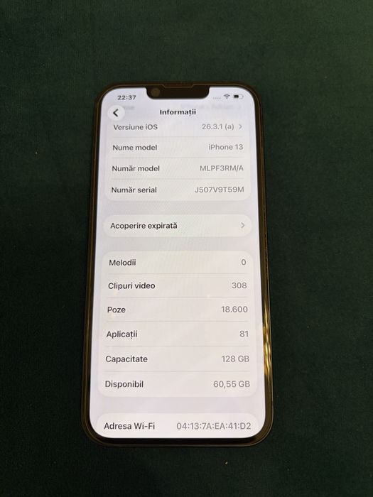 Vand iphone 13 128Gb ca nou