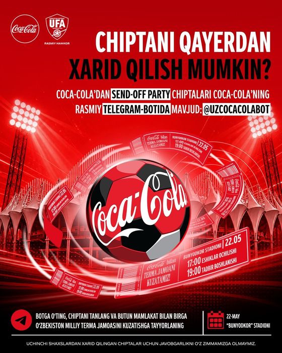 Futbol boʻyicha Jahon chempionatiga kuzaruv marosimi uchub biletlar bo