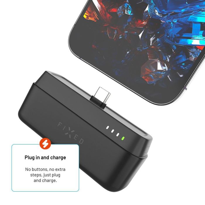 Външна преносима батерия FIXED ZEN 5 Plug-in Power Bank 5000 mAh USB-С
