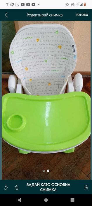 Детско столче, 3 бр. гърнета и тоалетни седалки и масичка