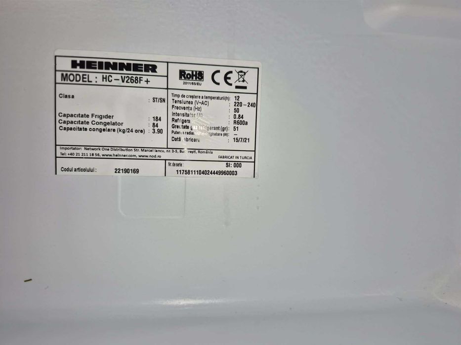 Combina frigorifica Heiner