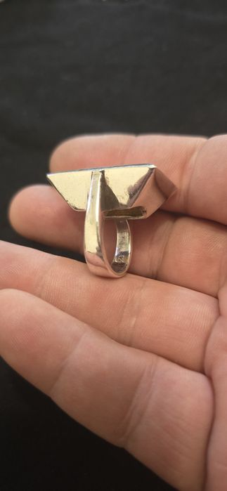 Inel argint masiv sidef