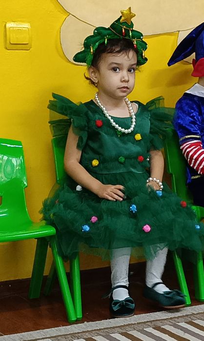 Платье ёлочки для девочки, новогодний костюм для девочки