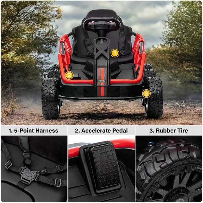 UTV electric pt 2 copii Kinderauto BJSX2319 6x6 300W 24V RED