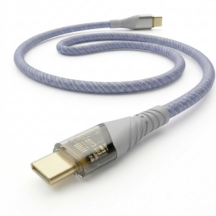 Cablu Încărcare USB-C Wyred by Monga Wyre 100C B, PD 100W 5A, 1m, Alb