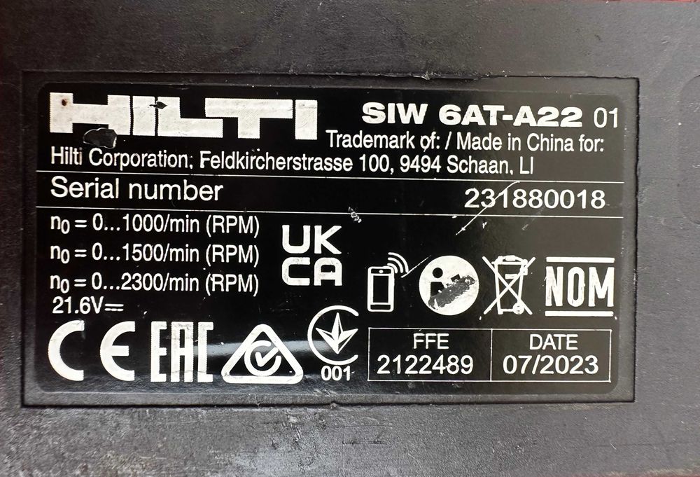 Hilti SiW 6AT-A22 - Акумулаторен гайковерт 22V