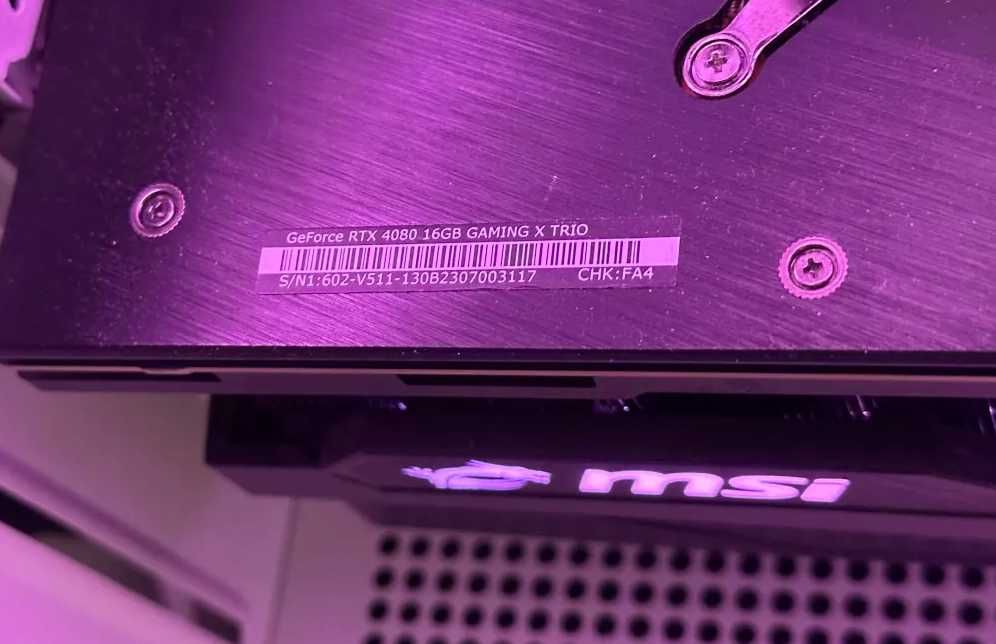 MSI RTX 4080 Gaming Trio 16GB – много добро състояние, с оставаща гаранция