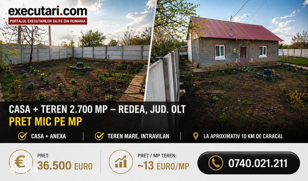 Casa P - 96 mp + Teren - 2700 mp, Redea