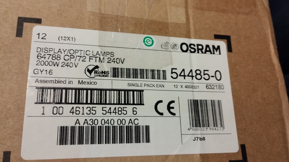 Bec halogen Osram 2000W/240V/GY16