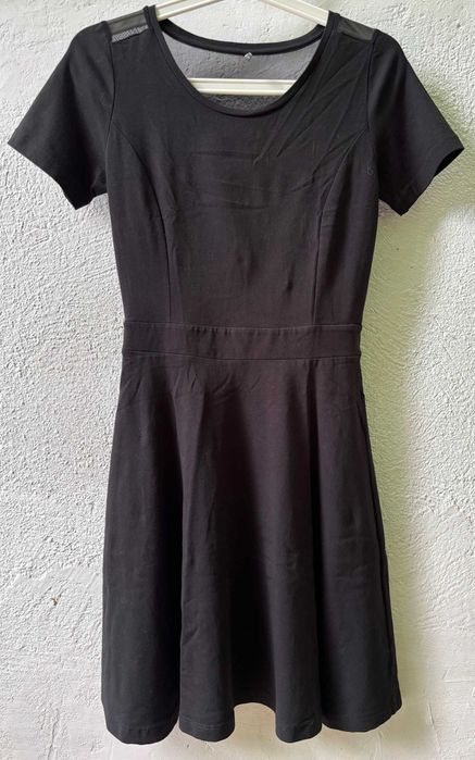 Rochie Only, neagra, scurta, din bumbac