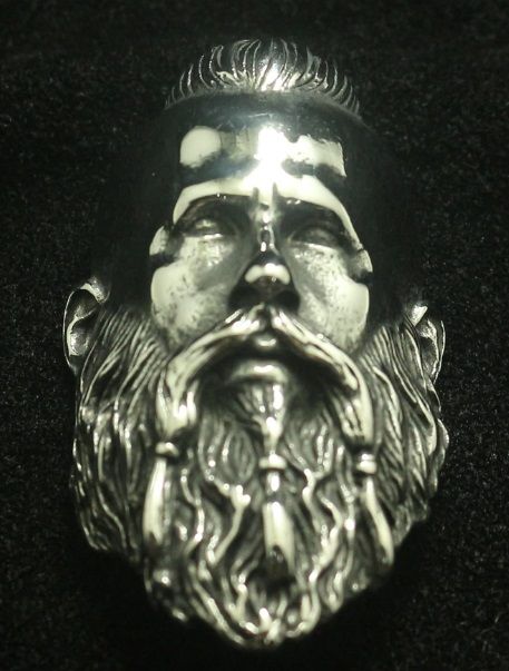 Pandantiv superb masiv CAP DE VIKING-biker/rider/Punk/Gotic-otel-5,5cm