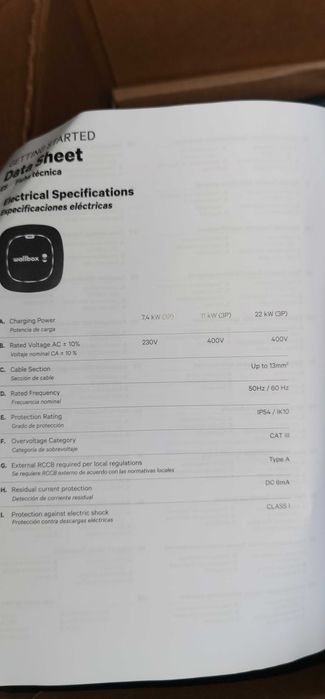 НОВА Зарядна станция Tera, 32A Тип 2 22kW или 11kW 400V