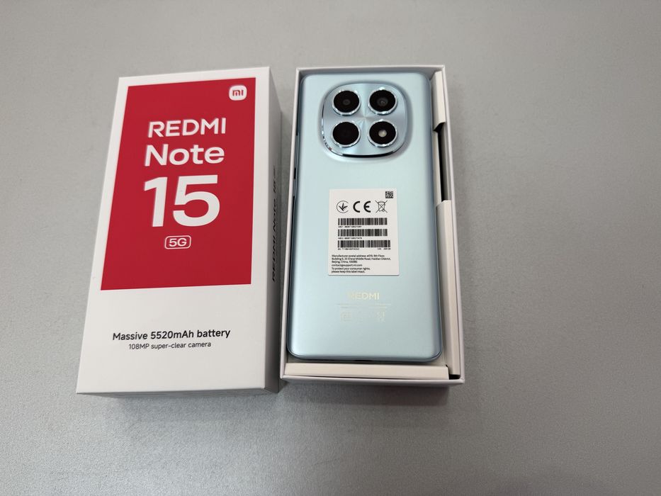 Xiaomi Redmi Note 15 5G, 256 gb, 8 gb ram, Glacier Blue, dual sim, nou la cutie