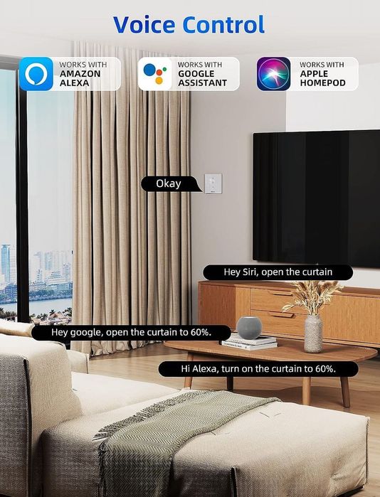 Kit 4x intrerupatoare, comutatoare Maxcio smart jaluzele, perdele