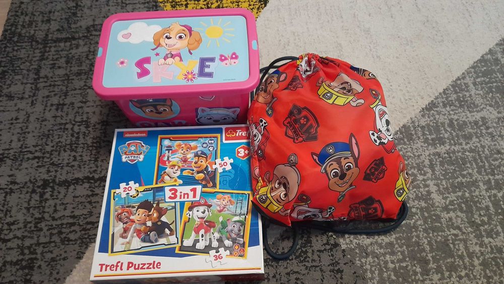 Patrula Catelusilor - Rucsac + Cutie + Puzzle 3 in 1 (PAW PATROL)