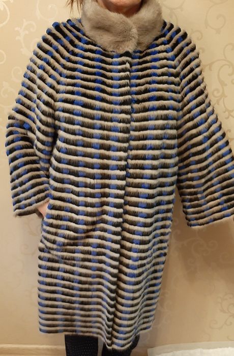 Продам вязаную норковую шубку,