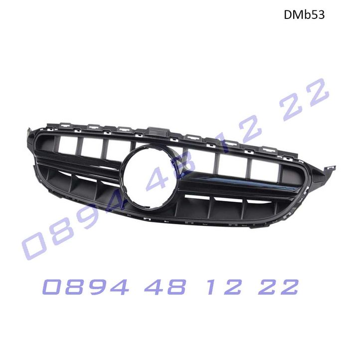 Предна решетка за C class (W205) AMG-S  15-18г черен гланц