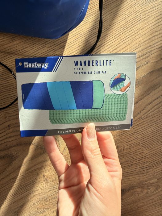 Sac de dormit 2 în 1 cu saltea gonflabilă Bestway Wanderlite 2.03 m, NOU