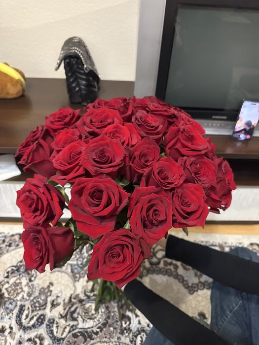 Красный Роза метровый 31шт