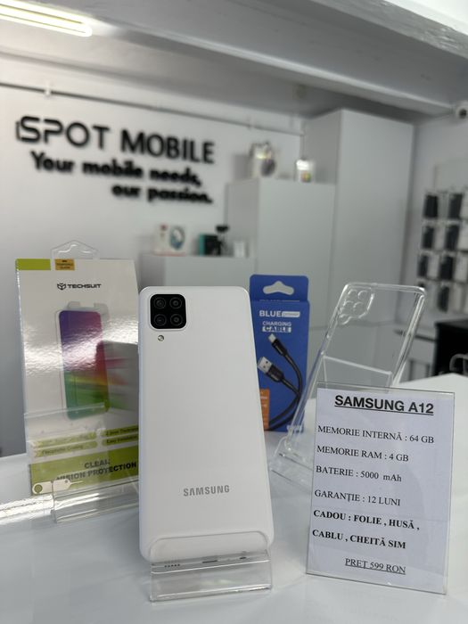 Samsung A12 64 gb / 4 gb ! Garantie 12 luni + cadou