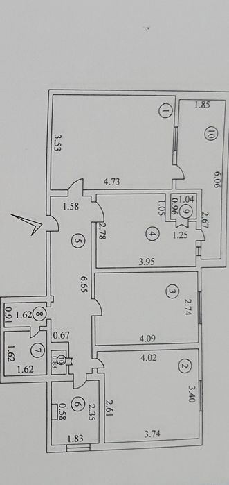 Apartament 3 camere, decomandat