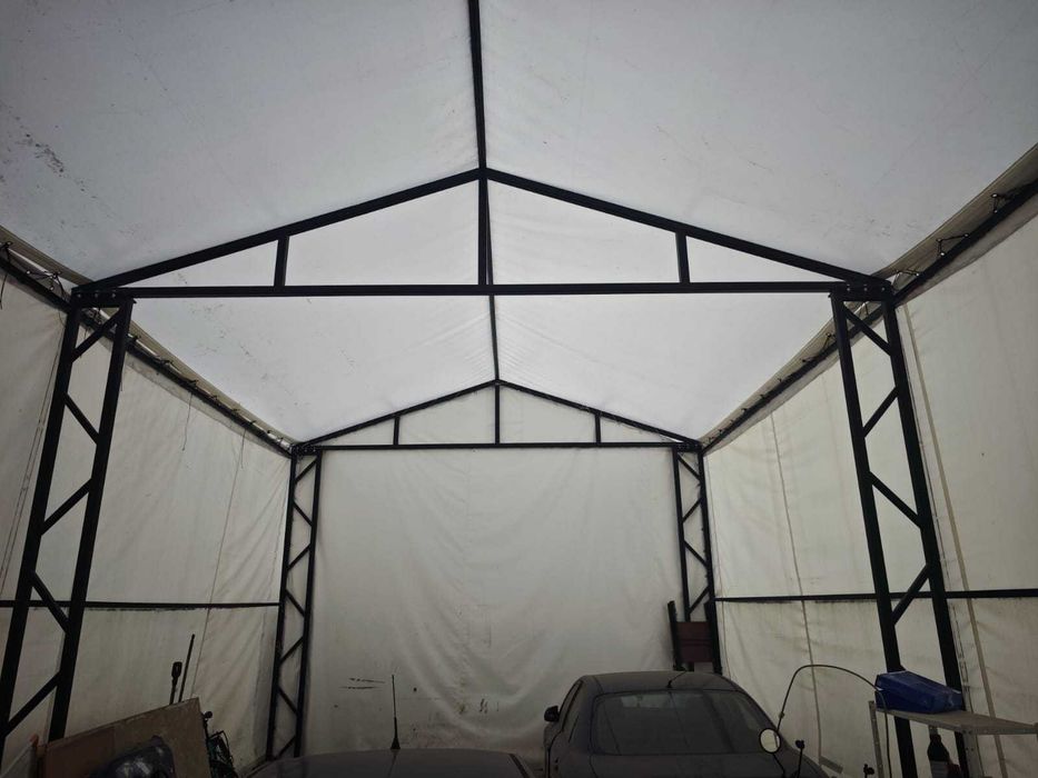 Structura metalica acoperita cu membrana PVC 900g/mp, 15 x 5.6 x 4m