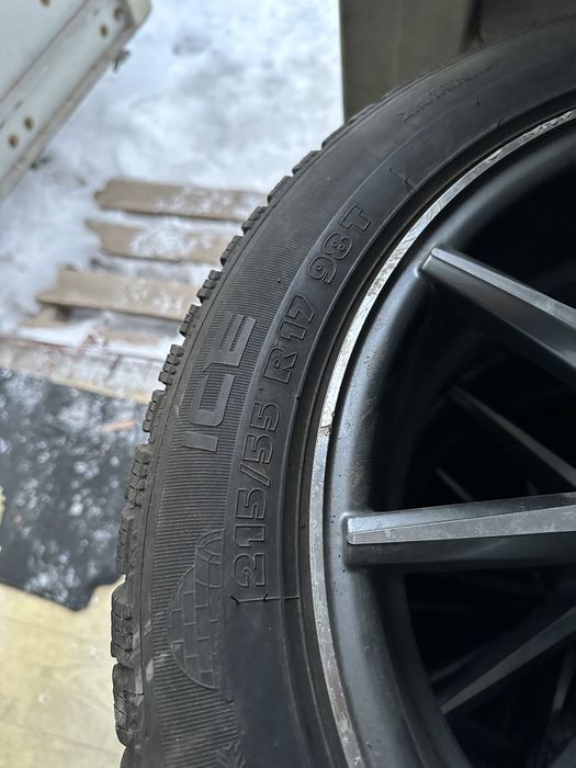 215/55/17 шины в хорош сост