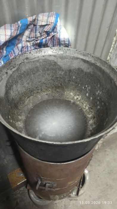 Казан с буржуйкой