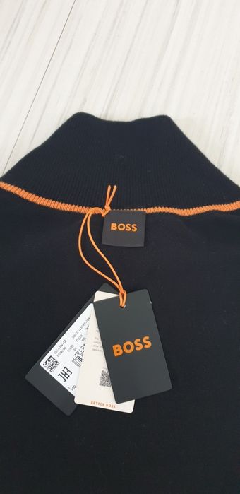 Hugo Boss Zip Cotton Knit 2XL - 3XL НОВО ОРИГИНАЛ Мъжки Памучн Пуловер