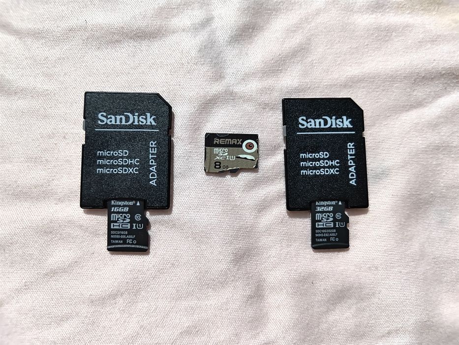 Micro SD флэшки 8,16 и 32гб
