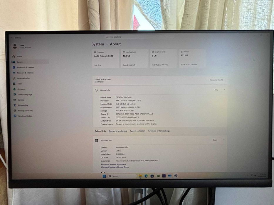 PC Gaming: Ryzen 5 5500 | B550M DS3H | RX 6600 8GB | 16GB RAM | SSD 1TB | Carcasa Alphagear Tactician