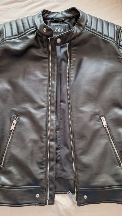 Мъжко кожено яке Zara - чисто ново