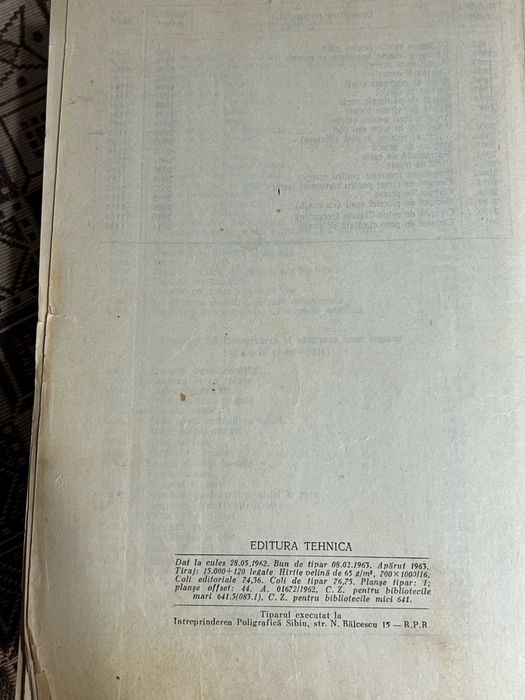 Retetar general preparate culinare 1962-1963 obiect de colecție