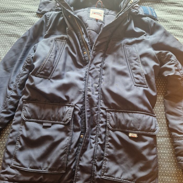 Geacă iarnă parka Tommy Hilfiger, albastru marin