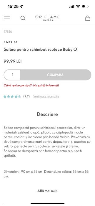 Saltea pentru schimbat scutece