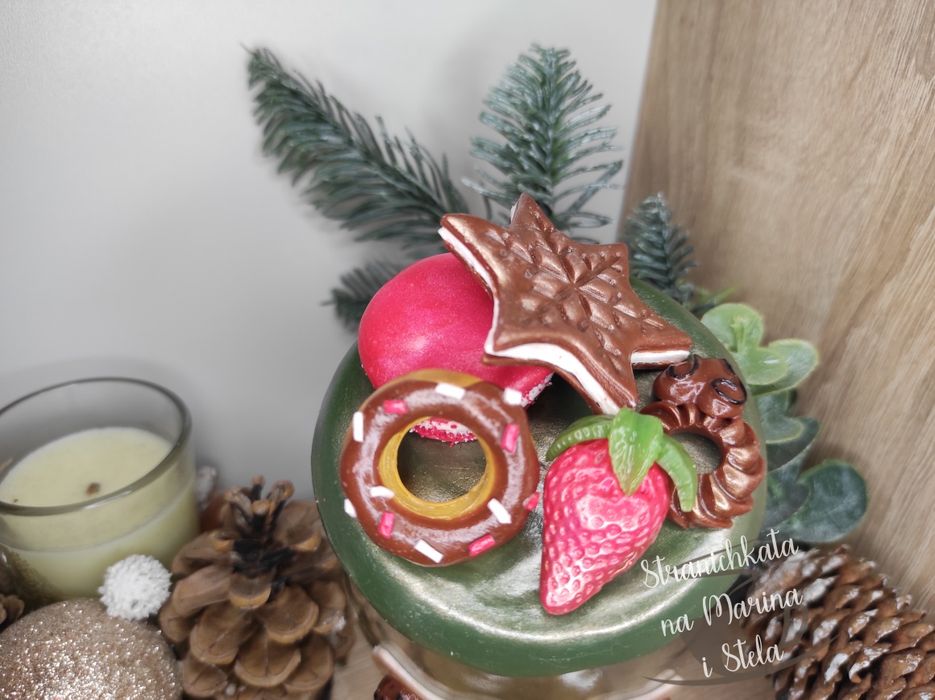 Чаши, декорирани с полимерна глина