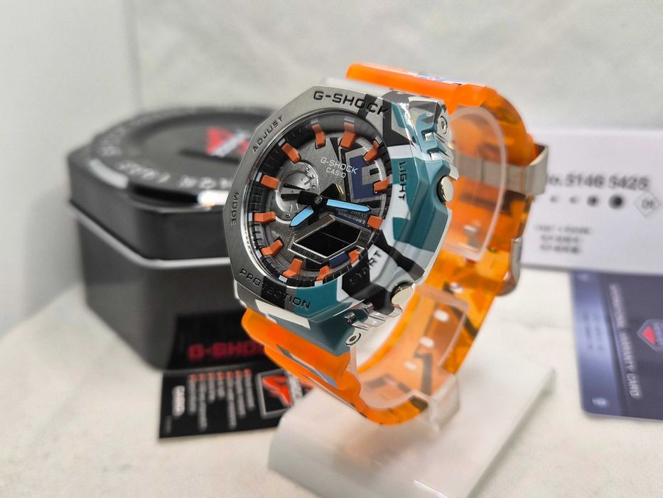 Ceas Sport Barbati Casio g shock GA2100SS METAL Limited Edition orange. Nou,Garantie 2 ani