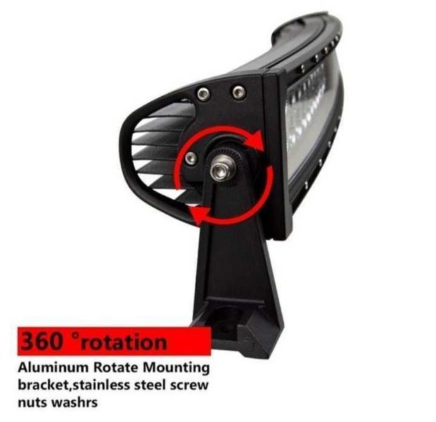 Мощен Лед Бар Извит 12V/24V- 130см. 300W