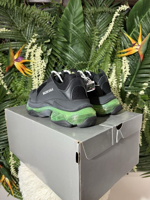 Balenciaga Triple S Black Green Sole