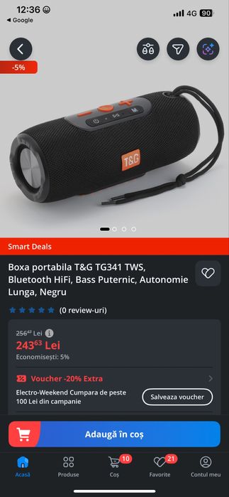 Boxa portabila T&G TG341