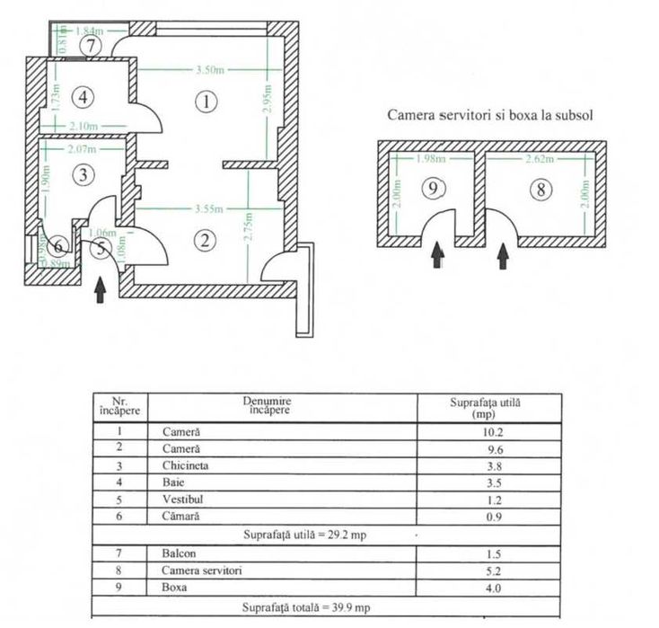 Apartament 2 camere configurat tip Garsoniera - 40m2 - Parcul Carol - VEDERE LA PARC