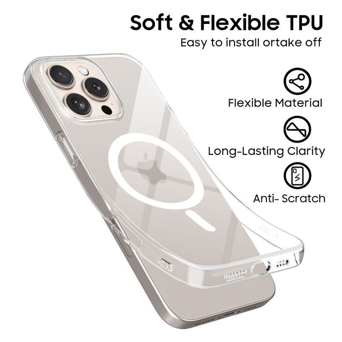 Калъф за iPhone 16e-TECH-PROTECT Flexair Magsafe
