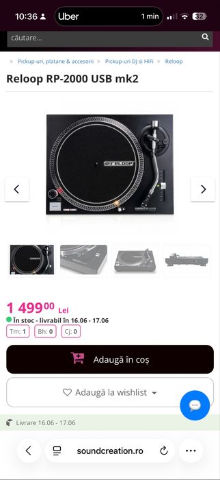 Reloop RP-2000 USB MK2 – Stare foarte bună