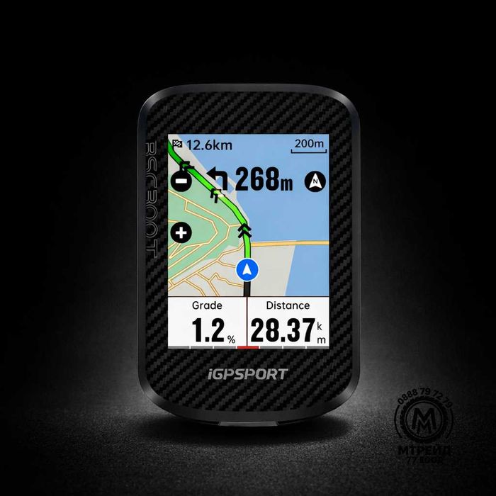 GPS вело компютър IGPSPORT BSC-300T, 2.4" тъчскрийн дисплей (320x240), Тегло: 67г, Bluetooth